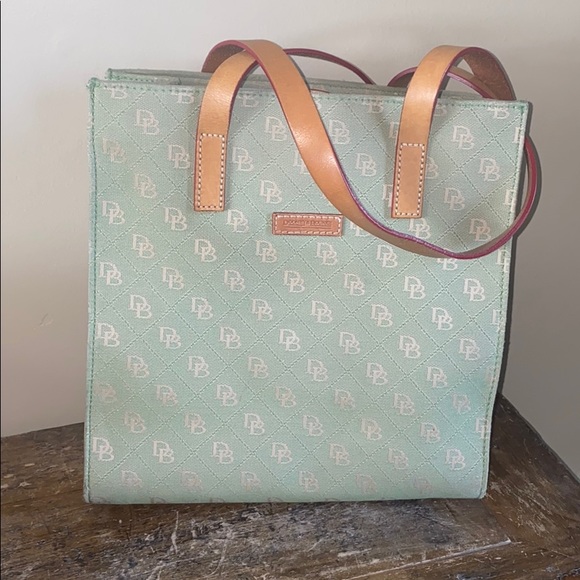 Dooney & Bourke Handbags - Dooney & Bourke Soft Green Canvas Bag 11” x 11”